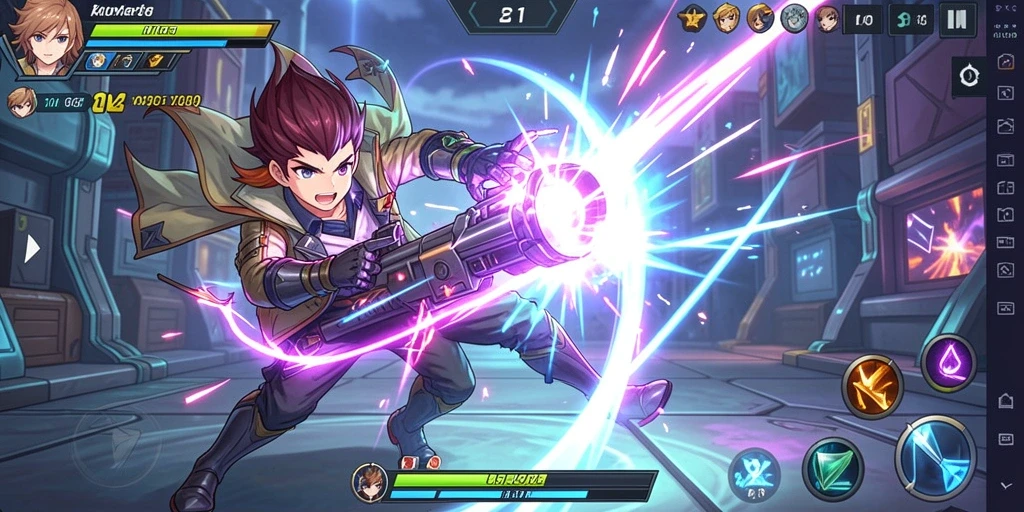 Tampilan utama game dengan karakter utama.