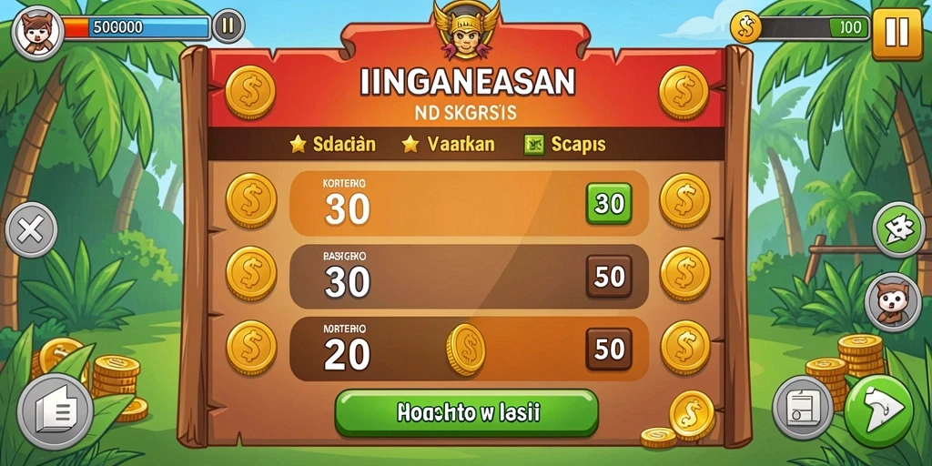 Screenshot aplikasi RSNOK menampilkan karakter utama dalam aksi.